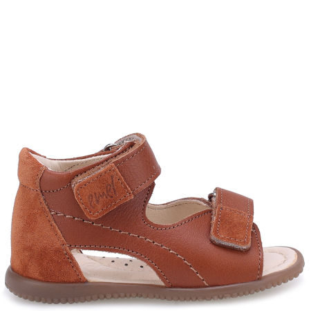 Malibu Roczki® brązowe sandały dziecięce ze skóry naturalnej