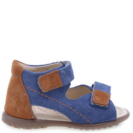 Malibu Roczki® niebieskie sandały dziecięce ze skóry naturalnej