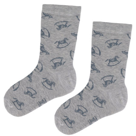 Skarpetki bawełniane szare w koniki