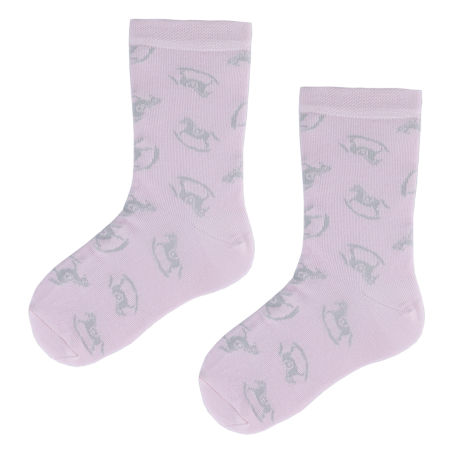 Skarpetki bawełniane różowe w koniki