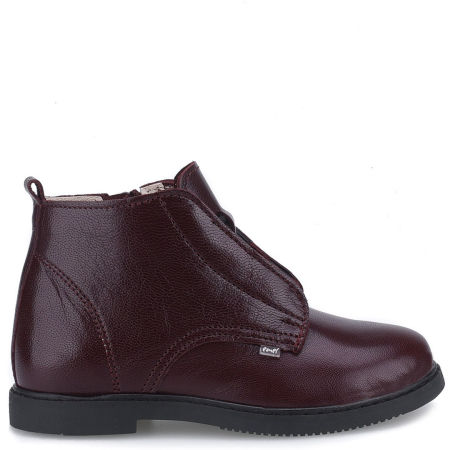 Brixton bordowe trzewiki dziecięce ze skóry naturalnej