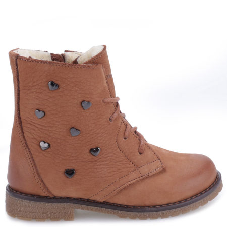 Natori membrana brązowe trzewiki dziecięce ze skóry naturalnej