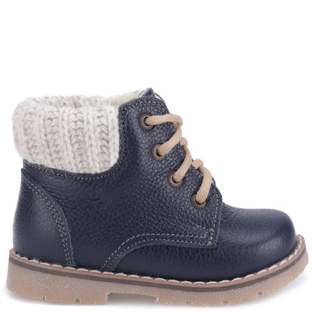 Bern membrana granatowe trzewiki dziecięce ze skóry naturalnej