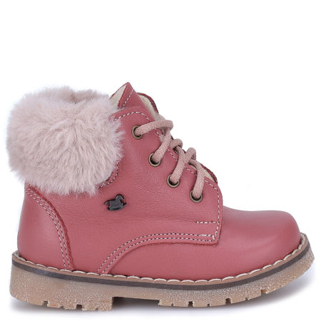 Bern membrana różowe trzewiki dziecięce ze skóry naturalnej