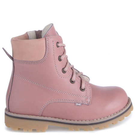 Geneva membrana różowe traperki dziecięce ze skóry naturalnej