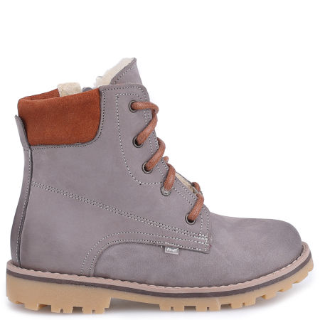 Geneva membrana szare traperki dziecięce ze skóry naturalnej