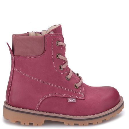 Geneva membrana różowe traperki dziecięce ze skóry naturalnej