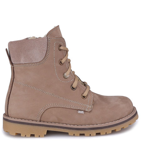 Geneva membrana beżowe traperki dziecięce ze skóry naturalnej