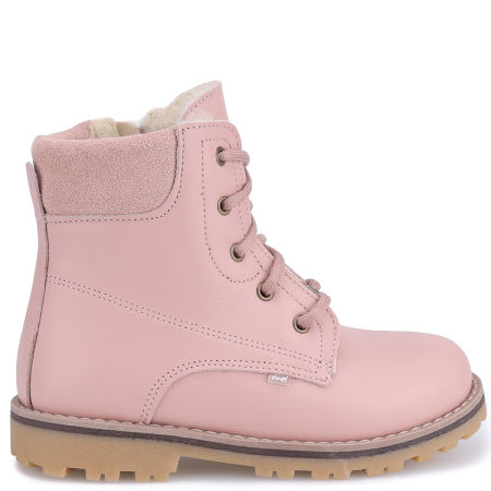 Geneva membrana różowe traperki dziecięce ze skóry naturalnej