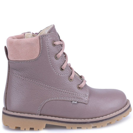 Geneva membrana szarobrązowe trzewiki dziecięce ze skóry naturalnej