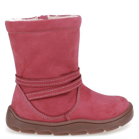 Minnesota barefoot różowe kozaczki dziecięce ze skóry naturalnej