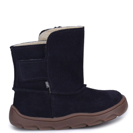 Lugano barefoot czarne kozaczki dziecięce ze skóry naturalnej