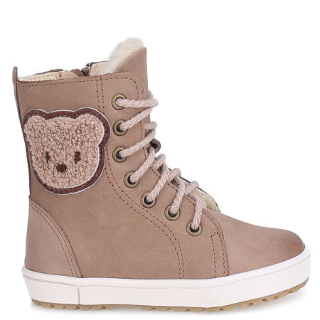 Portland membrana beżowe trzewiki dziecięce ze skóry naturalnej