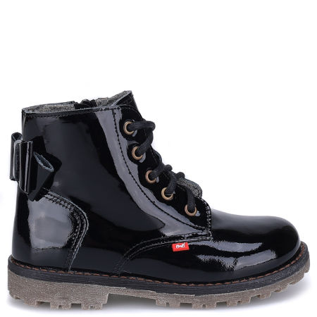 Bergamo membrana czarne trzewiki dziecięce ze skóry naturalnej