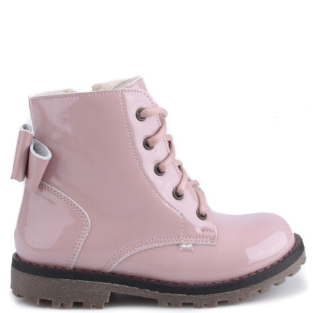 Bergamo membrana różowe trzewiki dziecięce ze skóry naturalnej