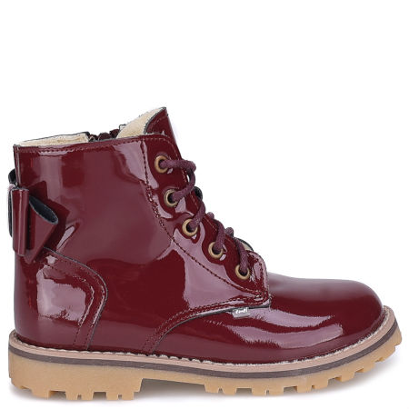 Bergamo membrana bordowe trzewiki dziecięce ze skóry naturalnej