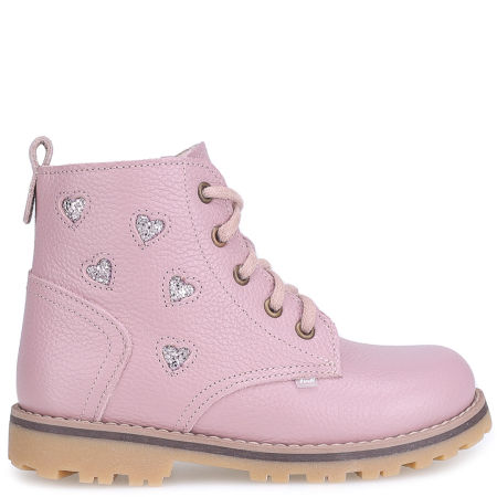 Bergamo membrana różowe trzewiki dziecięce ze skóry naturalnej