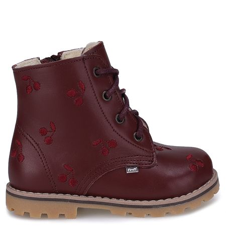 Lana membrana bordowe trzewiki dziecięce ze skóry naturalnej
