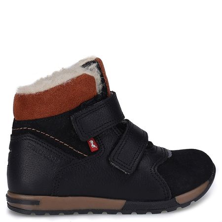 Dolomiti membrana czarne trzewiki dziecięce ze skóry naturalnej