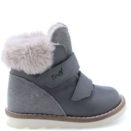 Montreal membrana szare trzewiki dziecięce ze skóry naturalnej