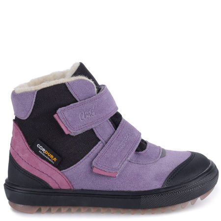 Alaska membrana fioletowe traperki dziecięce ze skóry naturalnej