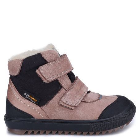 Alaska membrana różowe traperki dziecięce ze skóry naturalnej