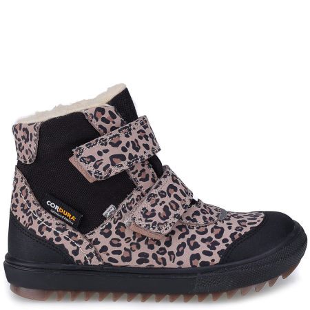 Alaska membrana beżowe traperki dziecięce ze skóry naturalnej