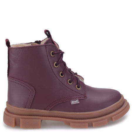 Fuji membrana bordowe trzewiki dziecięce ze skóry naturalnej