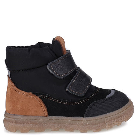 Everest membrana czarne śniegowce dziecięce ze skóry naturalnej