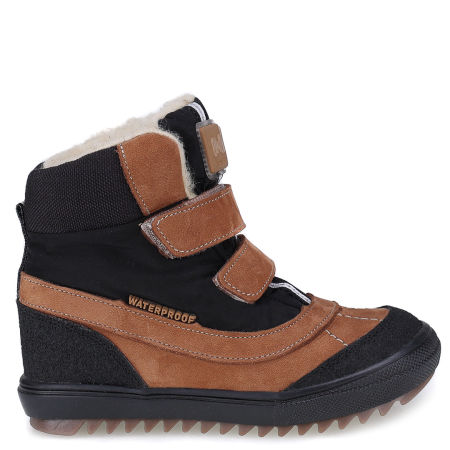  Elbrus membrana brązowe śniegowce dziecięce ze skóry naturalnej