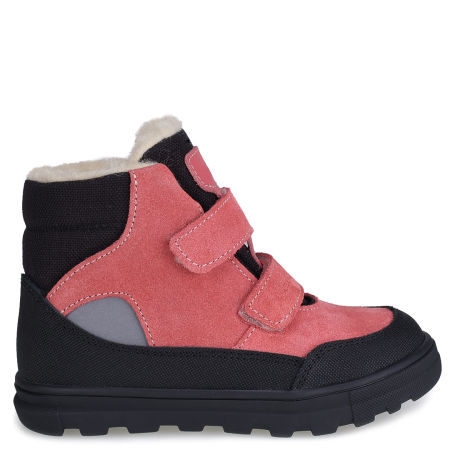 Tundra membrana różowe traperki dziecięce ze skóry naturalnej