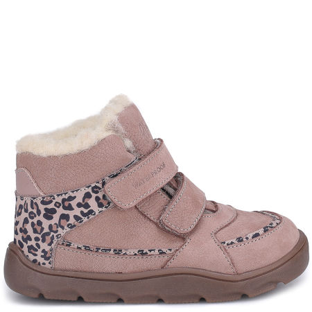 Atlas barefoot membrana beżowe traperki dziecięce ze skóry naturalnej