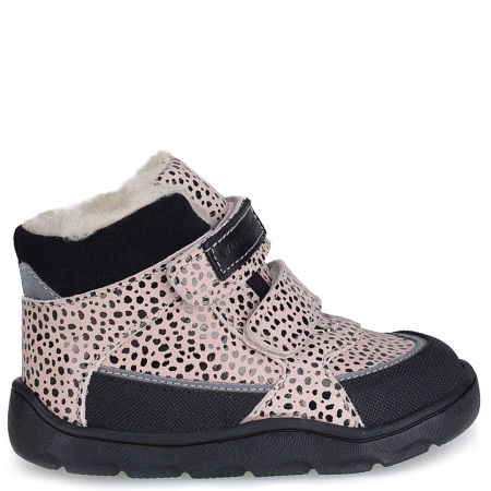 Atlas barefoot membrana beżowe traperki dziecięce ze skóry naturalnej