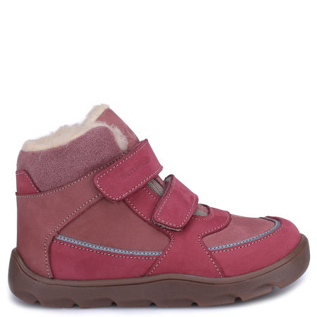 Atlas barefoot membrana różowe traperki dziecięce ze skóry naturalnej