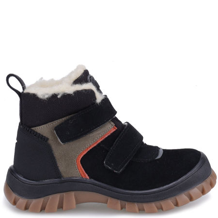 Patagonia membrana czarne traperki dziecięce ze skóry naturalnej