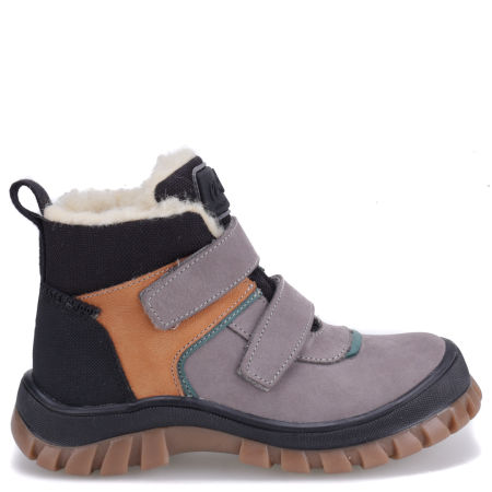 Patagonia membrana szare traperki dziecięce ze skóry naturalnej