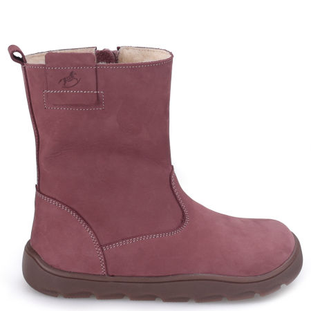 Amur barefoot membrana różowe kozaki dziecięce ze skóry naturalnej