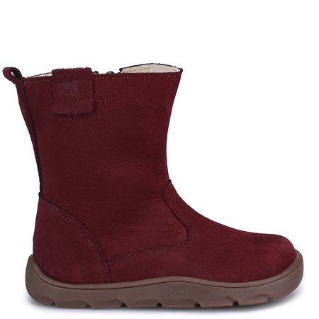 Amur barefoot membrana bordowe kozaki dziecięce ze skóry naturalnej