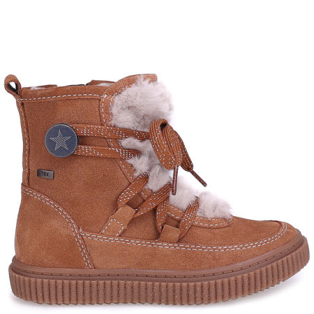  Kioto membrana brązowe kozaczki dziecięce ze skóry naturalnej