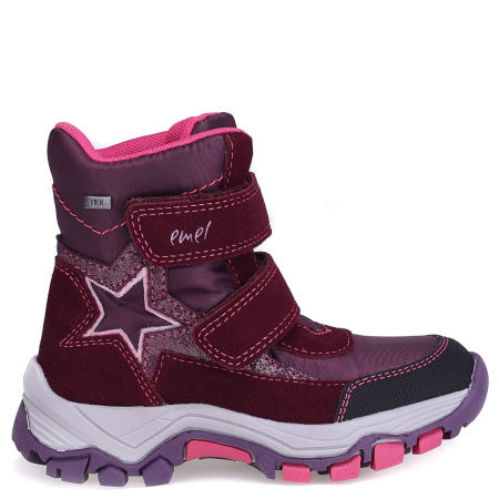 Norfolk membrana bordowe traperki dziecięce ze skóry naturalnej