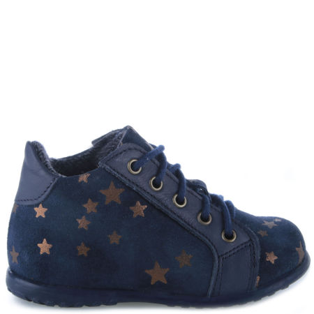 London Roczki® granatowe trzewiki dziecięce ze skóry naturalnej