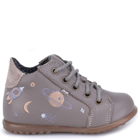 London Roczki® membrana szare trzewiki dziecięce ze skóry naturalnej