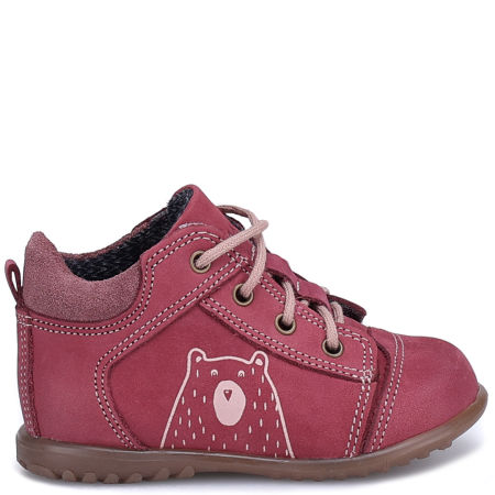 Boston Roczki® membrana różowe trzewiki dziecięce ze skóry naturalnej