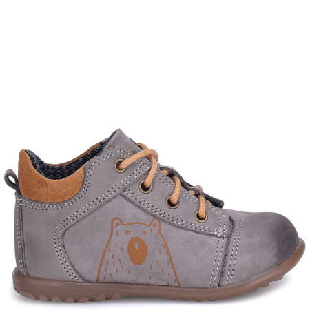 Boston Roczki® membrana szare trzewiki dziecięce ze skóry naturalnej