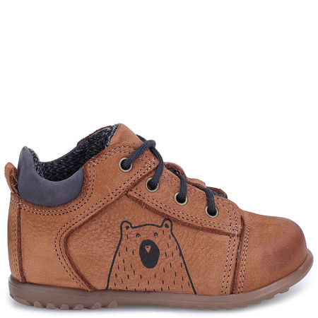 Boston Roczki® membrana brązowe trzewiki dziecięce ze skóry naturalnej