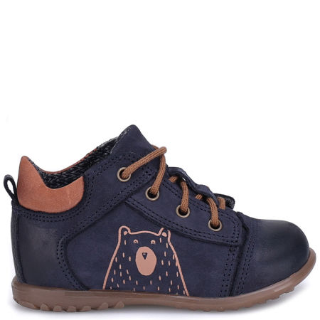  Boston Roczki® membrana granatowe trzewiki dziecięce ze skóry naturalnej