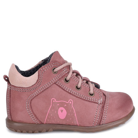 Boston Roczki® membrana różowe trzewiki dziecięce ze skóry naturalnej