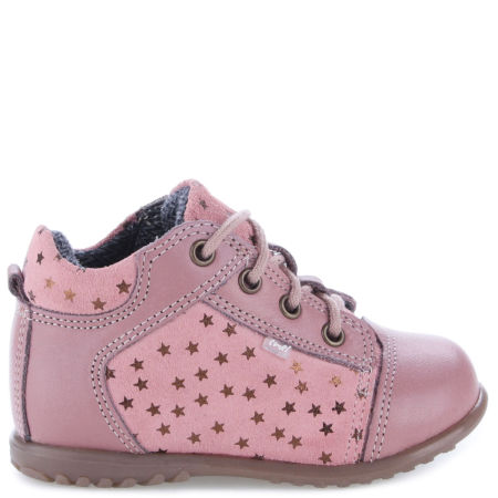 Boston Roczki® różowe granatowe trzewiki dziecięce ze skóry naturalnej