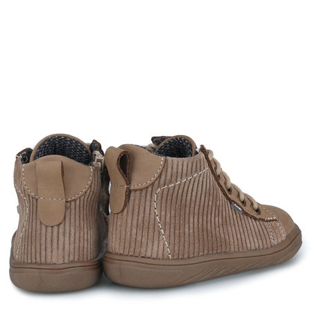 Etna barefoot membrana beżowe trampki dziecięce ze skóry naturalnej zdjęcie 3