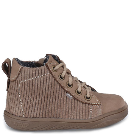 Etna barefoot membrana beżowe trampki dziecięce ze skóry naturalnej